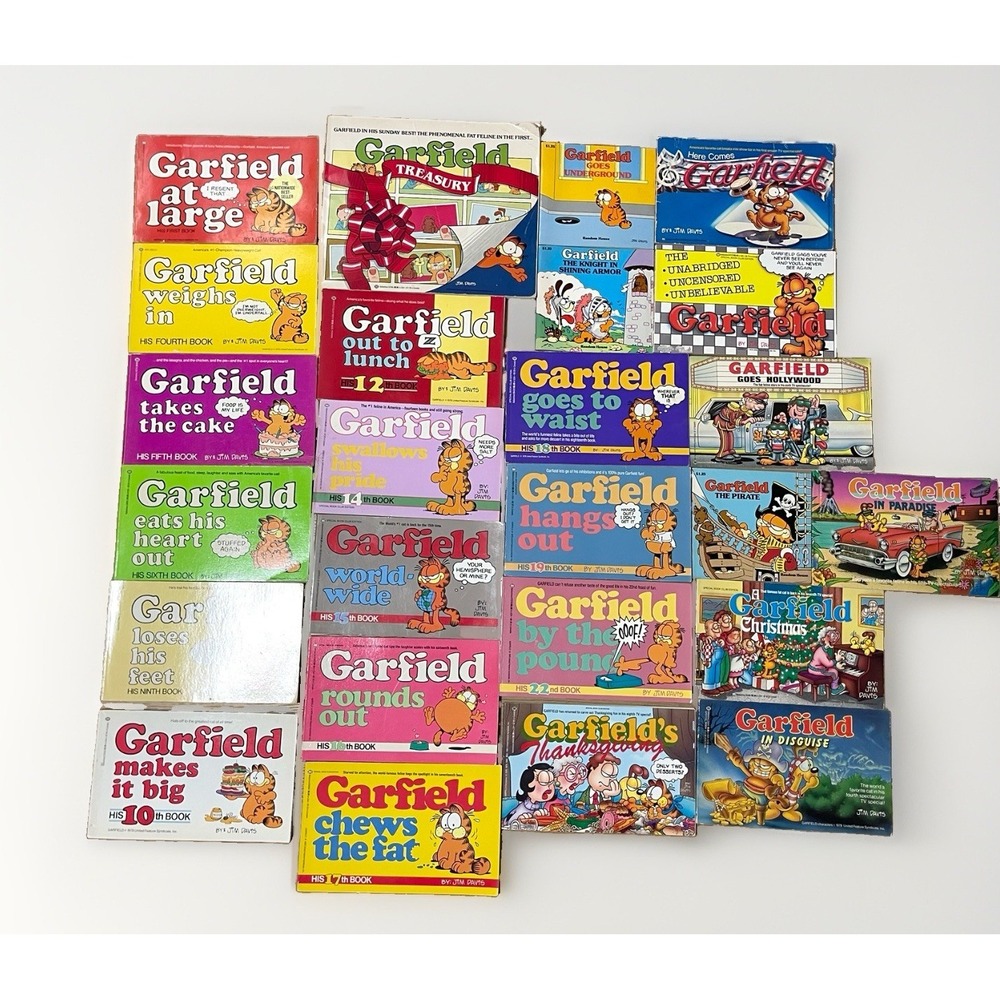 LOT of 25 GARFIELD Classic by Jim Davis 1,4-6, 9,10,12,14-19,22,+11 Others